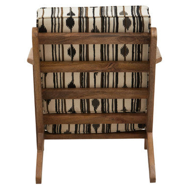 Orsina Cefena Armchair – Modern Angular Accent Chair in Black & White