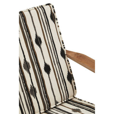 Orsina Cefena Armchair – Modern Angular Accent Chair in Black & White