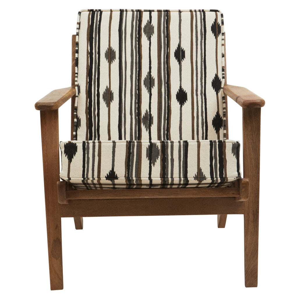 Orsina Cefena Armchair – Modern Angular Accent Chair in Black & White