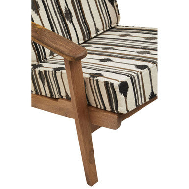 Orsina Cefena Armchair – Modern Angular Accent Chair in Black & White