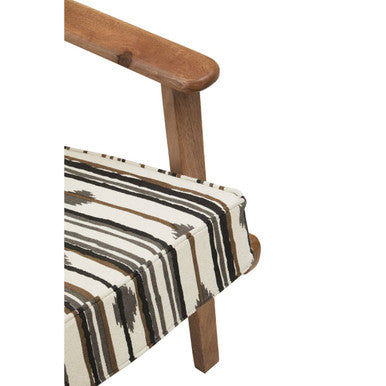 Orsina Cefena Armchair – Modern Angular Accent Chair in Black & White
