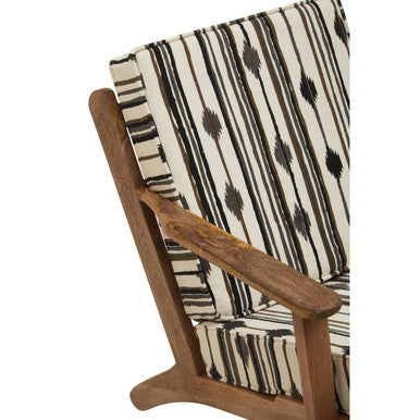 Orsina Cefena Armchair – Modern Angular Accent Chair in Black & White