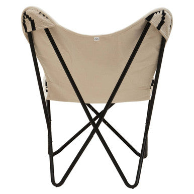 Orsina Cefena Butterfly Chair – Black and White Handwoven Lounge Seat