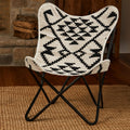 Orsina Cefena Butterfly Chair – Black and White Handwoven Lounge Seat