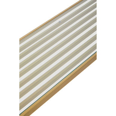 Orsina Vogue Matte Gold Slatted Console Table with Glass Top
