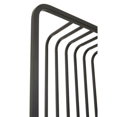 Orsina Vogue 5-Tier Black Glass Shelf Unit – Modern Stainless Steel
