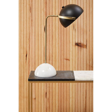 Orsina Corra Marble Console Table – Black & White with Gold Frame