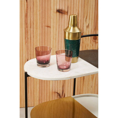 Orsina Corra 3 Tier Marble Serving Trolley | Black & White Bar Cart