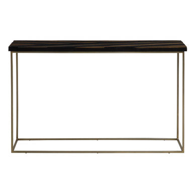 Orsina Aris Black and Gold Striped Acacia Wood Console Table