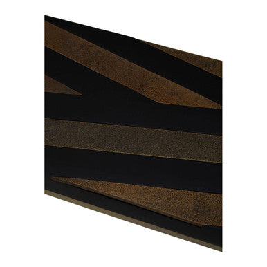 Orsina Aris Black and Gold Striped Acacia Wood Console Table