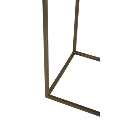 Orsina Aris Black and Gold Striped Acacia Wood Console Table