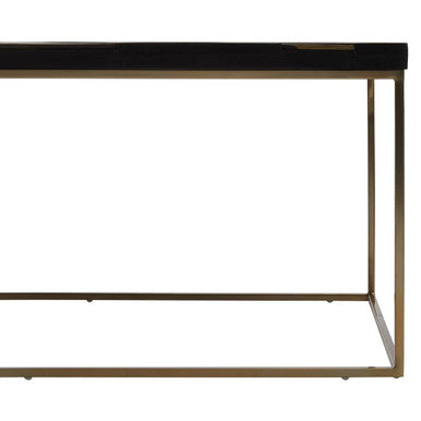 Orsina Aris Black and Gold Striped Acacia Wood Coffee Table