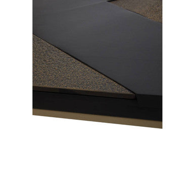 Orsina Aris Black and Gold Striped Acacia Wood Coffee Table