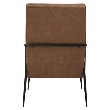Orsina Hoxton Brown Leather Lounge Chair – Modern Reclined Armchair