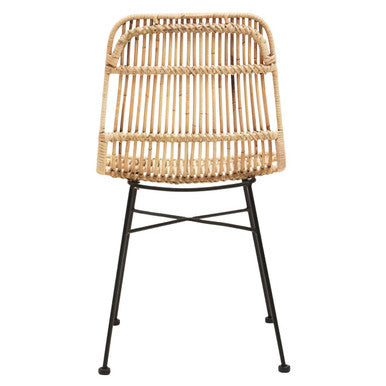 Orsina Manado Natural Rattan Chair – Modern Arched Back Accent Seating
