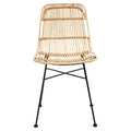 Orsina Manado Natural Rattan Chair – Modern Arched Back Accent Seating