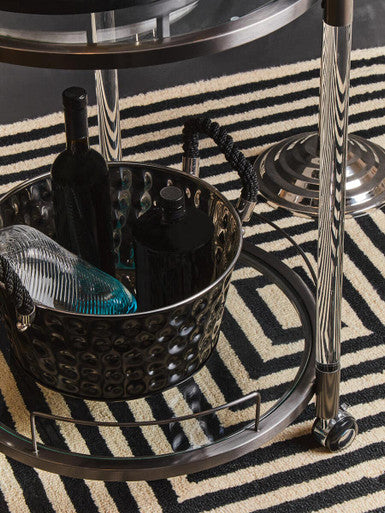 Orsina Oria Round 2 Tier Drinks Trolley – Modern Acrylic Bar Cart
