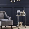 Orsina Oria Round 2 Tier Drinks Trolley – Modern Acrylic Bar Cart