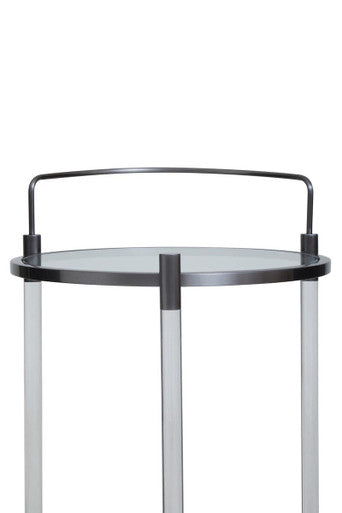 Orsina Oria Round 2 Tier Drinks Trolley – Modern Acrylic Bar Cart