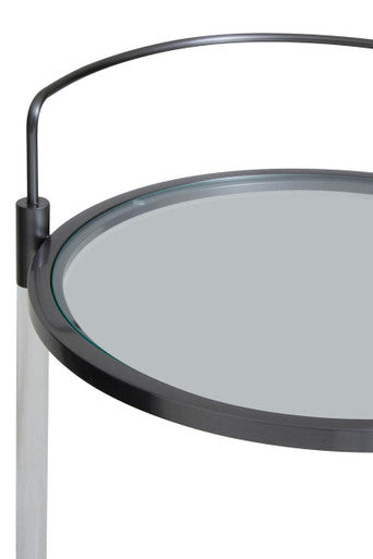 Orsina Oria Round 2 Tier Drinks Trolley – Modern Acrylic Bar Cart