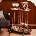 Orsina Oria Drinks Trolley – Mid-Century Metallic 2-Tier Bar Cart