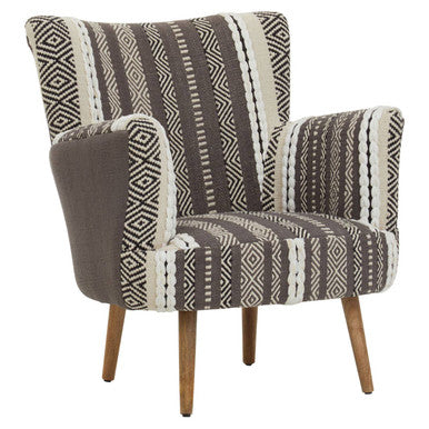 Orsina Cefena Accent Chair – Grey and White Textured Modern Seating