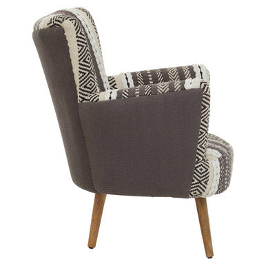 Orsina Cefena Accent Chair – Grey and White Textured Modern Seating