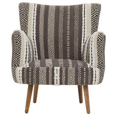 Orsina Cefena Accent Chair – Grey and White Textured Modern Seating