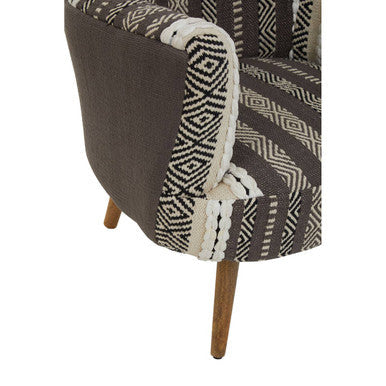 Orsina Cefena Accent Chair – Grey and White Textured Modern Seating