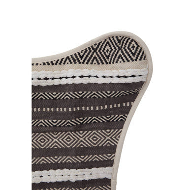 Orsina Cefena Butterfly Chair – Grey and White Fabric Lounge Seat