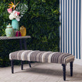 Orsina Cefena Upholstered Entryway Bench – Mango Wood Grey & White
