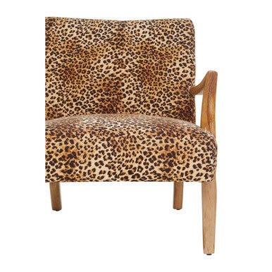 Orsina Cefena Leopard Print Accent Chair – Modern Animal Pattern Seat
