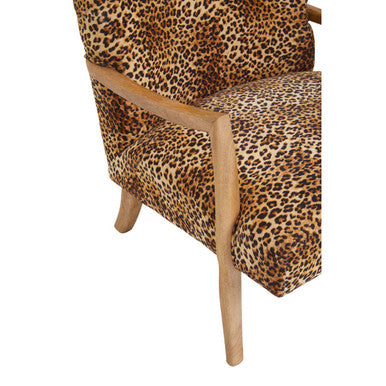 Orsina Cefena Leopard Print Accent Chair – Modern Animal Pattern Seat