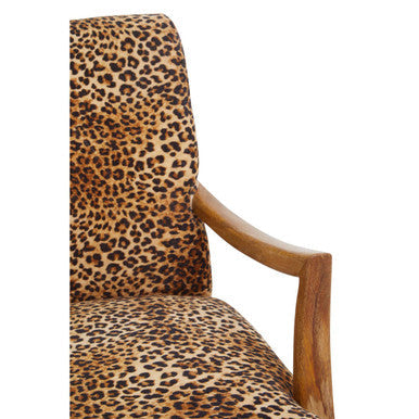 Orsina Cefena Leopard Print Accent Chair – Modern Animal Pattern Seat