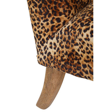 Orsina Cefena Leopard Print Accent Chair – Modern Animal Pattern Seat