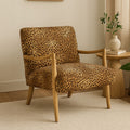 Orsina Cefena Leopard Print Accent Chair – Modern Animal Pattern Seat