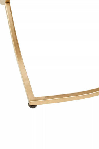 Orsina Kia Black Marble Side Table – Gold Stainless Steel End Table