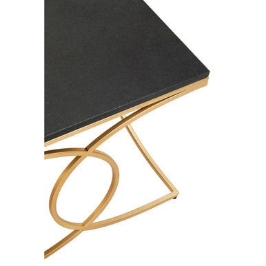 Orsina Kia Black Marble Coffee Table | Gold Stainless Steel Frame