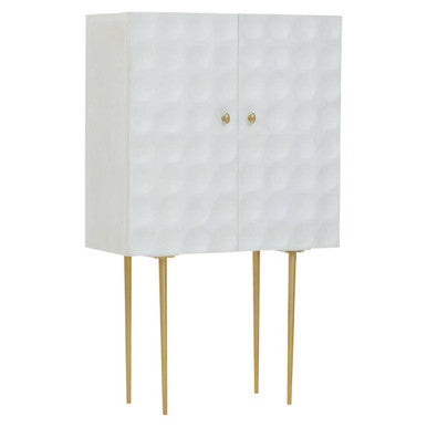 Orsina Satara Cream Art Deco Two Door Cabinet | Solid Mango Wood