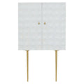 Orsina Satara Cream Art Deco Two Door Cabinet | Solid Mango Wood