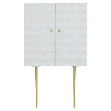 Orsina Satara Cream Art Deco Two Door Cabinet | Solid Mango Wood