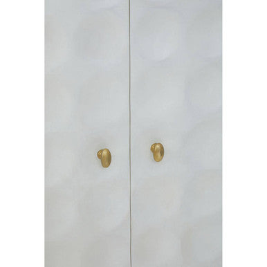 Orsina Satara Cream Art Deco Two Door Cabinet | Solid Mango Wood