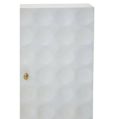 Orsina Satara Cream Art Deco Two Door Cabinet | Solid Mango Wood