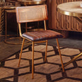 Orsina Buffalo Black Leather Dining Chair | Modern Channel Detailing