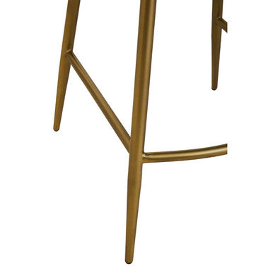 Orsina Buffalo Tan Leather Bar Chair | Gold Finish Frame Stool