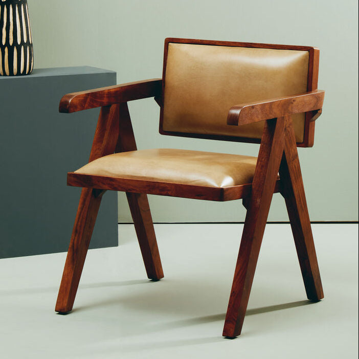 Orsina Buffalo Natural Leather Accent Chair – Modern Scandinavian Lounge