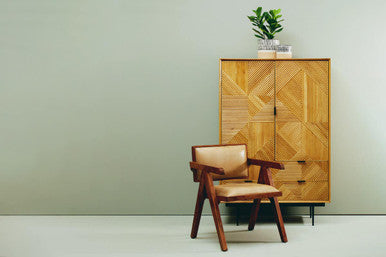 Orsina Buffalo Natural Leather Accent Chair – Modern Scandinavian Lounge