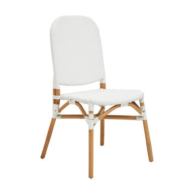 Orsina Manado Rattan Dining Chair – Natural and White Handwoven