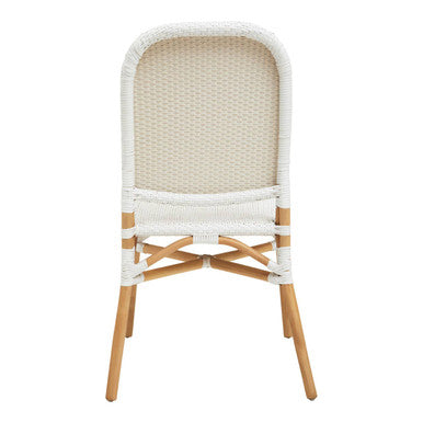 Orsina Manado Rattan Dining Chair – Natural and White Handwoven