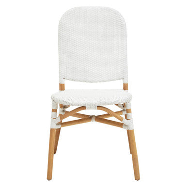 Orsina Manado Rattan Dining Chair – Natural and White Handwoven